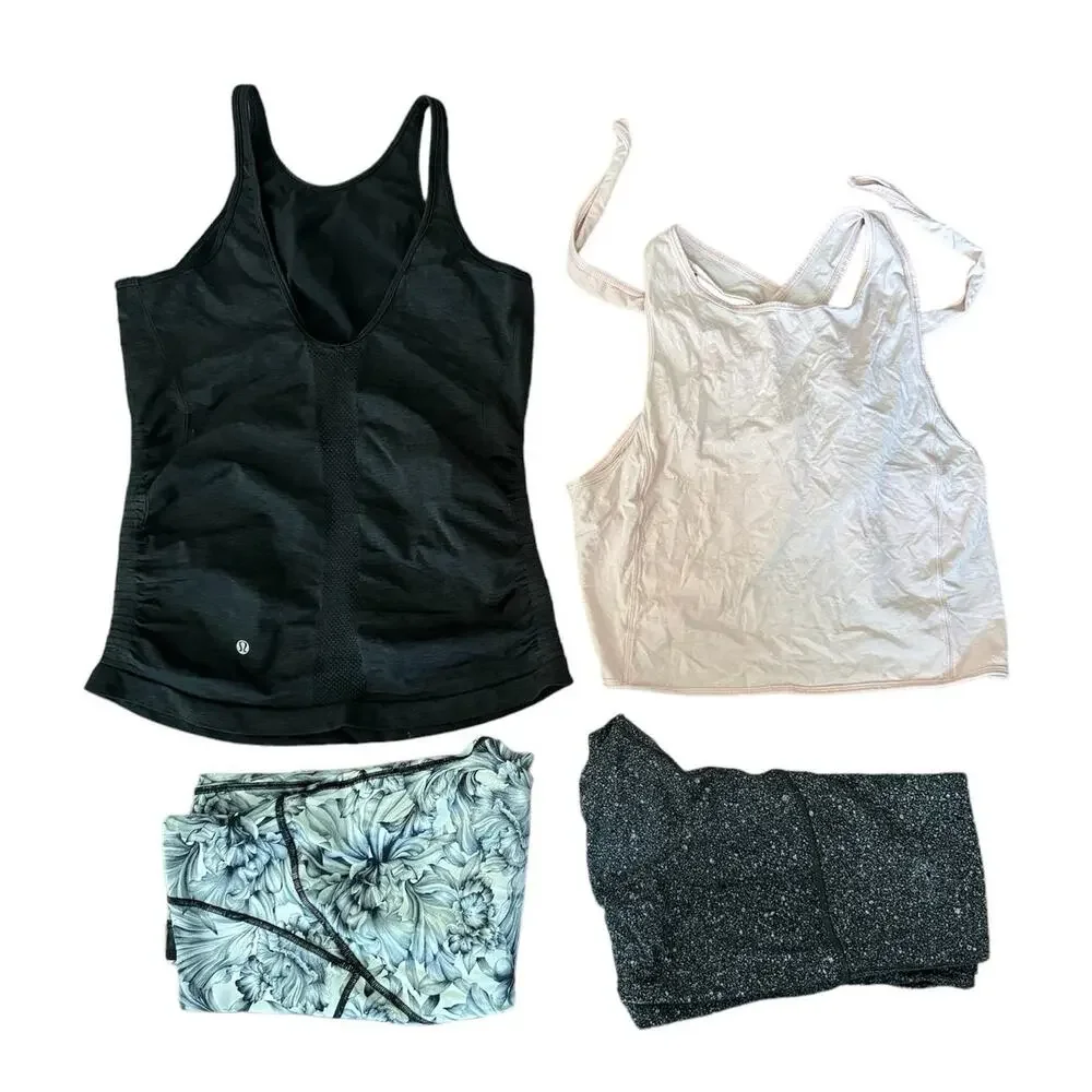 Lululemon 5-Piece Activewear Bundle Size 6 & Small Leggings Tanks Set